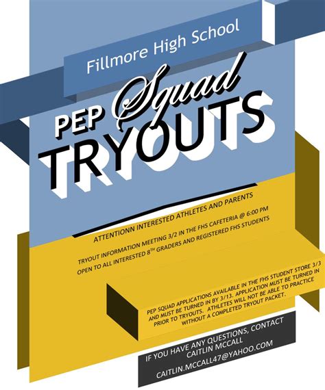 Interested In Trying Out For The 2023 2024 Pep Squad Season — Fillmore