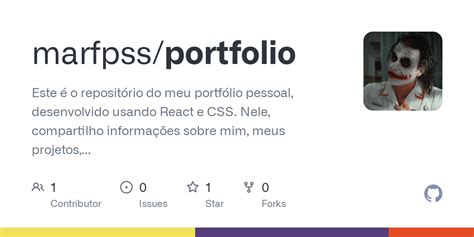 Github Marfpss Portfolio Este O Reposit Rio Do Meu Portf Lio