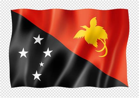 Bandeira De Papua Nova Guin Isolada Em Branco Psd Premium