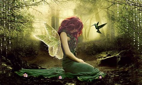 Green Girl Fairy Forest Portrait Beauty Hd Wallpaper Peakpx