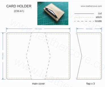 Bifold Card Wallet Pattern – PDF Leather Card Wallet Pattern, Wallet ...