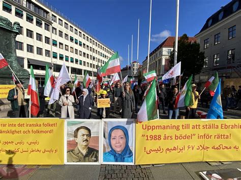 Sweden Iranian Resistance Supporters Demonstrations In Stockholm And