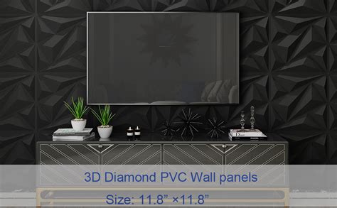 33 Pack 3D Wall Panel Diamond for Interior Wall Décor Art3dwallpanels