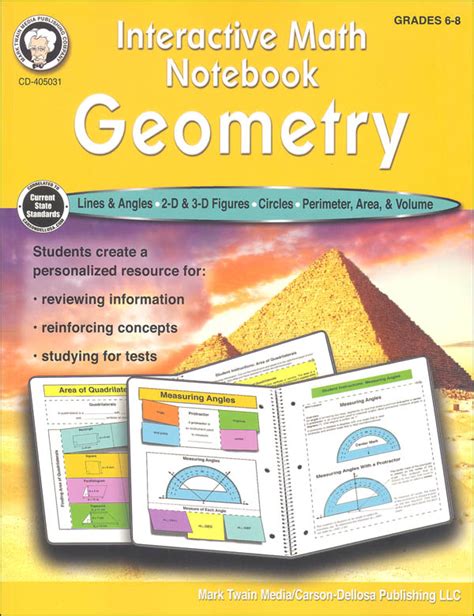 Interactive Math Notebook Geometry Mark Twain Media