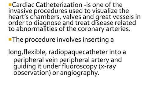 Cardiac Catheterizationpptx