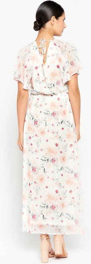 Lola Liza Maxi Jurk Met Bloemenprint B Ecru Maat Bol