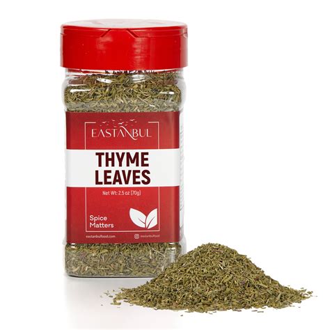 Eastanbul Thyme Leaves, 2.5oz Dried Thyme Seasoning, Dried Thyme Leaves