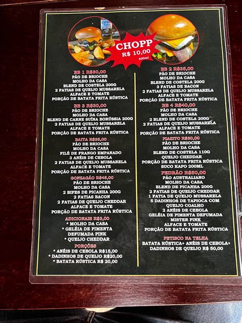 Menu At Rancho Boiadeiros Pub Bar Canoas