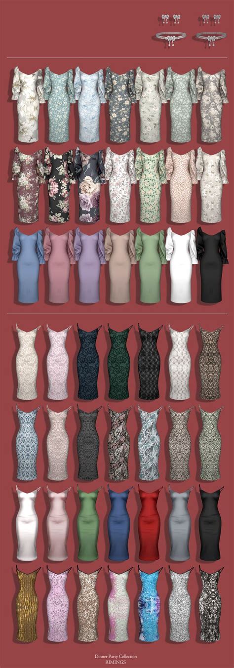 RIMINGS Dinner Party Collection RIMINGS In 2024 Sims 4 Free Sims