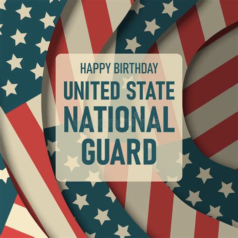 National Guard Birthday Background Design With Silhouette Soldier