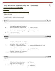 Week Practice Quiz Not Graded Mgmt Statistics For