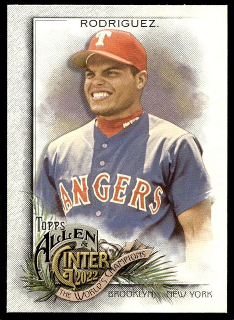 2022 Topps Allen Ginter 19 Ivan Rodriguez Texas Rangers Baseball Card