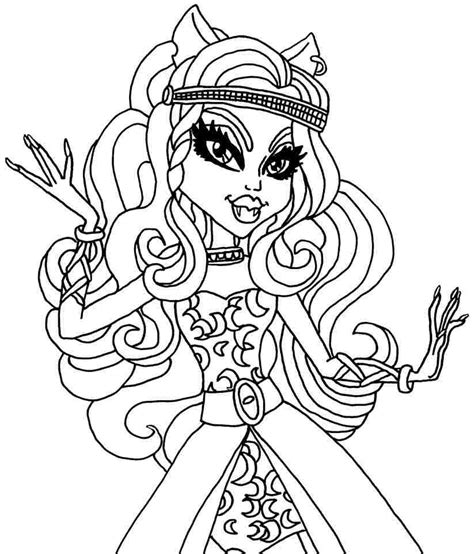 Monster High Clawdeen Wolf Coloring Pages At Free Printable Colorings Pages