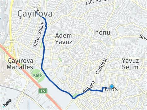 Kocaeli Gebze Ulus Çayırova Kocaeli Arası Kaç Km Yol Tarifi Km Hesaplama