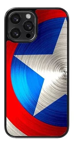 Funda Para Celular Capitan America Escudo Estrella Azul Rojo Meses