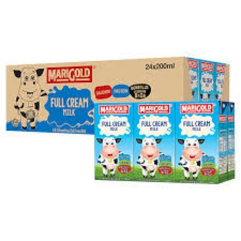 Marigold Uht Full Cream Milk Susu Penuh Krim 200ml X 24 Shopee Malaysia