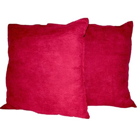 Hudson Street Faux Suede Floor Pillows Dark Red