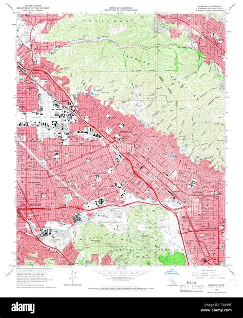 Map of california burbank Cut Out Stock Images & Pictures - Alamy