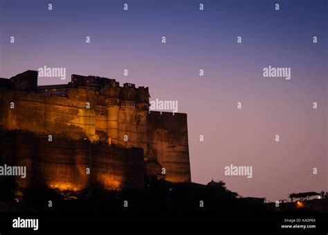 JODHPUR, INDIA - CIRCA NOVEMBER 2016: Panoramic view of Mehrangarh Fort ...