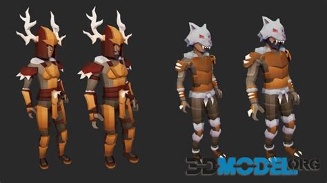 Unreal Engine Asset Low Poly Human RPG Characters Low Poly Armor