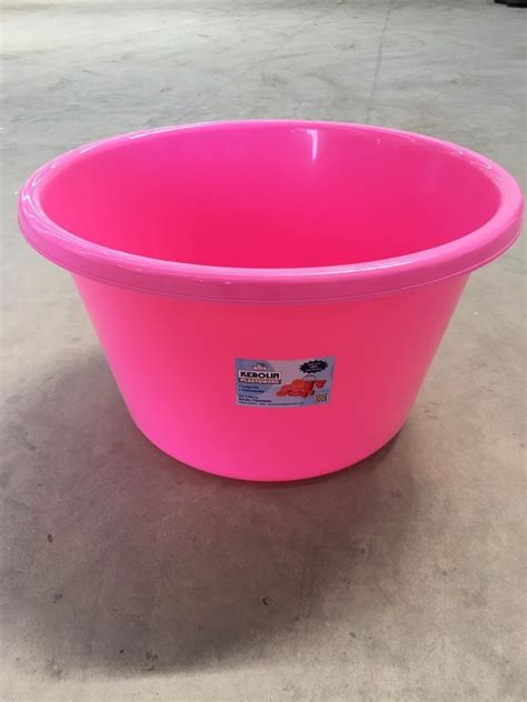 Blue And Pink Ppcp Unbreakable Plastic 35 Litre Bahubali Round Deep Tub