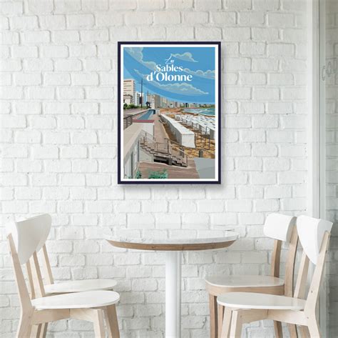 Les Sables dOlonne Poster affiche image encadrée Cadr Aven