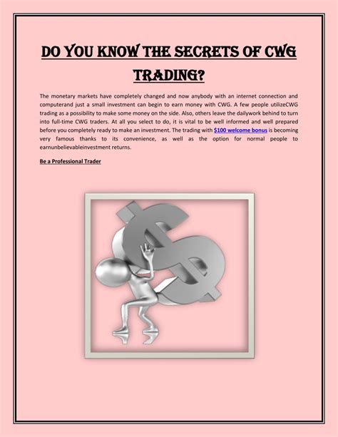 PPT - Do You Know the Secrets of CWG Trading PowerPoint Presentation ...