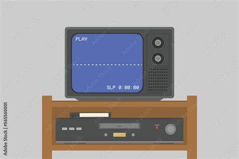 retro tv set with vcr and vhs 90s 80s nostalgia memories retro desk ...