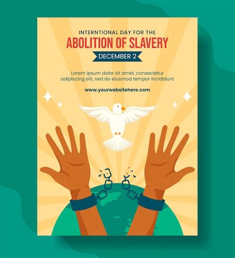 Premium Vector | Abolition of Slavery Vertical Poster Flat Cartoon Hand ...