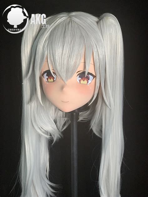 Al53customize Character Emilia Femalegirl Resin Fullhalf Head With Lock Anime Cosplay