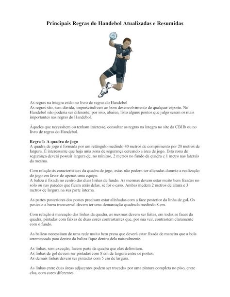 PDF Principais Regras Do Handebol Atualizadas E Resumidas DOKUMEN TIPS