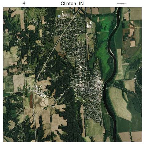 Aerial Photography Map of Clinton, IN Indiana