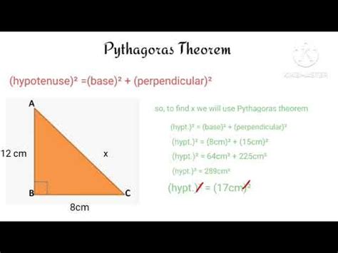 Pythagoras Theorem In A Minute Best Video Before Exams Youtube