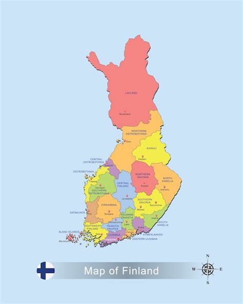 Mapa De Finlandia Ejemplo Detallado Del Vector Stock De Ilustraci N