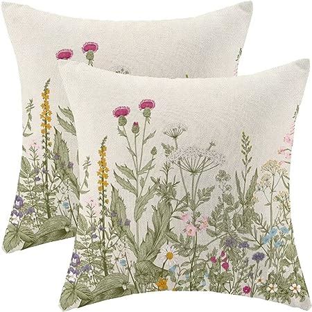 Amazon GDHBLING Floral Throw Pillow Covers 18x18 Inch Set Of 4