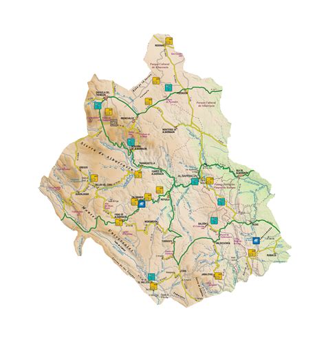 Rutas temáticas por la Sierra de Albarracín Mapa interactivo