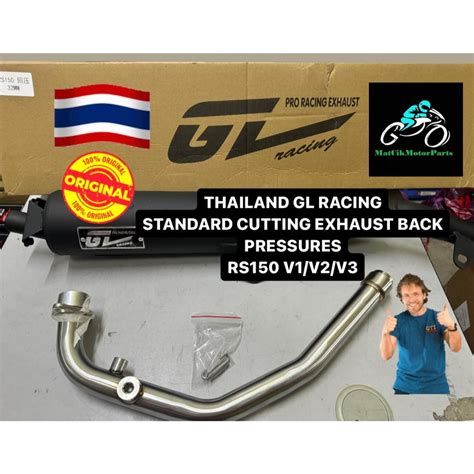 Gl Racing Standar Cutting Exhaust Pipe Back Pressure Honda Rs V