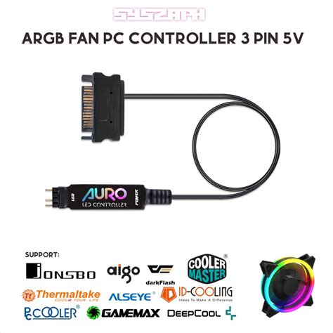 Jual Controller ARGB PC Fan LED 3 Pin 5v Molex Addressable RGB ID