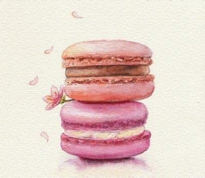 Pin By Krauth Remona On Macarons Drawing Watercolor Food Food