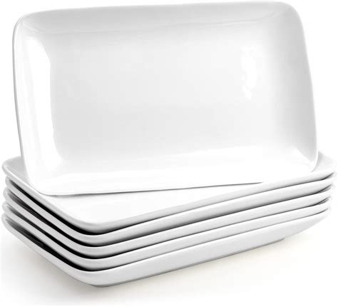 Foraineam Platos Rectangulares Para Ensalada 10 Pulgadas Juego De