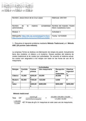 Evidencia 2 Contabilidad Administrativa Nombre Matrícula Nombre del