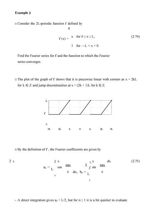 FS PDE 12 Examples Example 3 Consider The 2L Periodic Function F