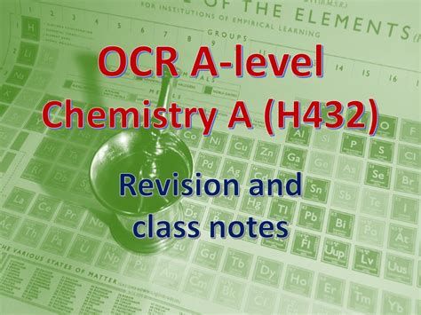 Ocr A Level Chemistry 31 The Periodic Table Teaching Resources