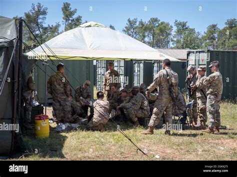 Medics Assigned To The 5th Battalion 7th Air Defense Artillery Train