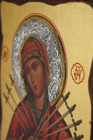 Theotokos Softener Of Evil Hearts Icon Metal Halo Orthodox Icons