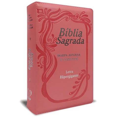 B Blia Sagrada Letra Hiper Gigante E Harpa Arc Rosa Ndice