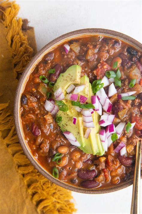 Three Bean Turkey Chili The Roasted Root