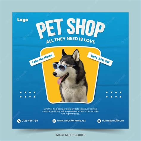 Premium Vector Pet Shop Promotion Social Media Post Banner Template