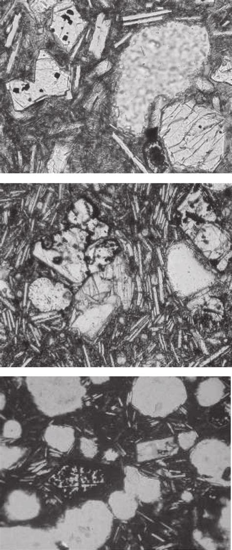 Photomicrographs Of Thin Sections From Scoria Specimens Shown In Figure