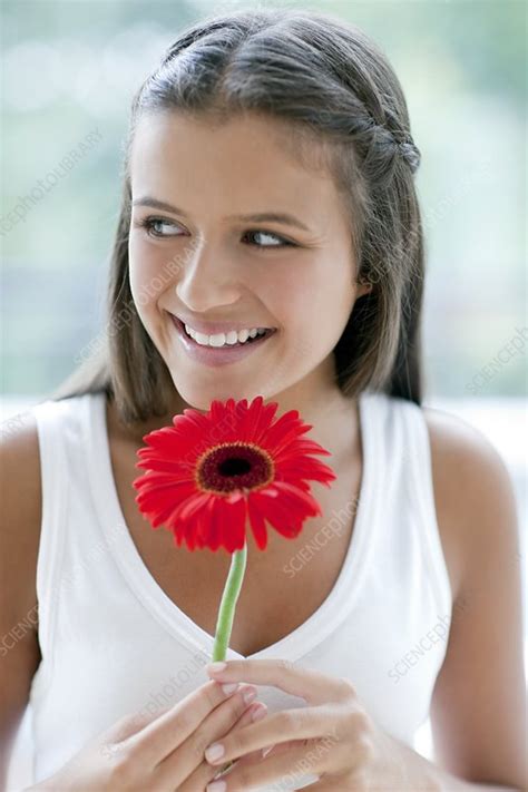 Happy Teenage Girl Stock Image F002 9121 Science Photo Library